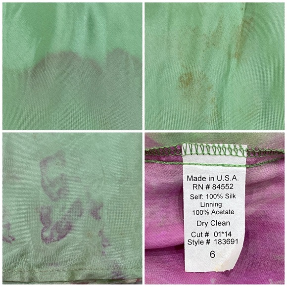 2005 Anthro “Watercolor Silk Dress” by C.C. Outlaw - Picture 15 of 16